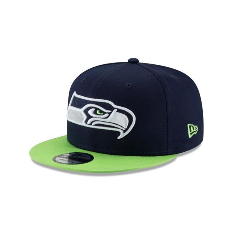 NFL Seattle Seahawks Two Tone 9Fifty Snapback (RKR9062) - Blue New Era Caps